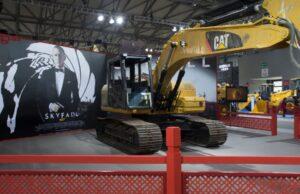 An on-screen-used excavator prop used in the 2012 film "Skyfall"